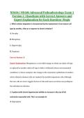 NU606 &vert; NU606 Advanced Pathophysiology Exam 1 &NewLine;Version 2 &vert; Questions with Correct Answers and &NewLine;Expert Explanation for Each Question &vert; Regis 