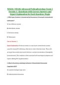 NU606 &vert; NU606 Advanced Pathophysiology Exam 2 &NewLine;Version 1 &vert; Questions with Correct Answers and &NewLine;Expert Explanation for Each Question &vert; Regis 