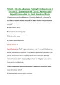 NU606 &vert; NU606 Advanced Pathophysiology Exam 2 &NewLine;Version 2 &vert; Questions with Correct Answers and &NewLine;Expert Explanation for Each Question &vert; Regis 
