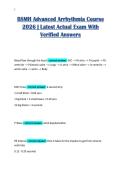 BSMH Advanced Arrhythmia Course&NewLine;2026 &vert; Latest Actual Exam With&NewLine;Verified Answers