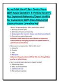 Texas Public Health Pest Control Exam&NewLine;With Actual Questions & Verified Answers&comma;&NewLine;Plus Explained Rationales&sol;Expert Verified&NewLine;For Guaranteed 100&percnt; Pass 2026&sol;Latest&NewLine;Update&sol;Instant Download Pdf&NewLine;