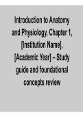  Introduction to Anatomy and Physiology Chapter 1 Study Guide Practice Questions and Answers Complete Exam Prep 2025&sol; 2026