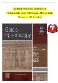 Test Bank For Gordis Epidemiology&NewLine;7th Edition By David D Celentano&semi; Moyses Szklo&NewLine;Chapters 1 - 20 Complete