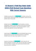 CA Branch 2 Field Rep Study Guide&NewLine;2026 &vert; Well Revised Exam Questions&NewLine;With Correct Answers