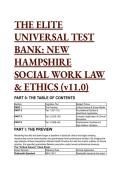 2026&sol;2027 THE ELITE S-TIER TEST BANK&colon; New Hampshire Social Work Law & Ethics &lpar;v11&period;0&rpar; &vert; Complete LICSW Exam Prep
