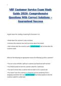 NRF Customer Service Exam Study&NewLine;Guide 2026- Comprehensive&NewLine;Questions With Correct Solutions &ndash;&NewLine;Guaranteed Success 