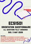 ECS1501 Orientation Questionnaire Memo &vert; Due 3 May 2026