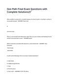 Gen Path Final Exam Questions with Complete Solutions