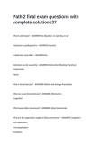 Path 2 final exam questions with complete solutions