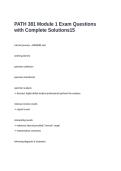 PATH 381 Module 1 Exam Questions with Complete Solutions