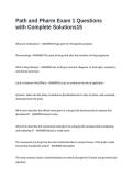 Path and Pharm Exam 1 Questions with Complete Solutions