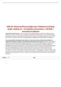 NUR 521 Advanced Pharmacology Exam 4 Blueprint and Study Guide &vert; Module 10 &ndash; 12 Questions and Answers &vert; Fall 2026 &vert; University of Alabama