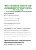 NUR 101 Exam 4 V1&comma; V2 & V3 &vert; NUR 101 Nursing Fundamentals Exam 4 &vert; Saint Paul&rsquo;s School of Nursing &vert; Complete Exam Bundle with Detailed Verified Answers