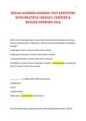 RELIAS LEARNING NURSING TEST QUESTIONS&NewLine;WITH MULTIPLE CHOICES &vert; VERIFIED &&NewLine;REVISED ANSWERS 2026&NewLine;