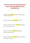 BKAT ICU POST TEST QUESTIONS WITH&NewLine;LATEST UPDATED QUESTIONS AND&NewLine;ANSWERS 2026
