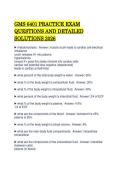 GMS 6401 PRACTICE EXAM&NewLine;QUESTIONS AND DETAILED&NewLine;SOLUTIONS 2026 