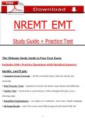 NREMT EMT Study Guide &plus; Practice Test &vert; Complete Review Guide with Questions & Verified Answers &vert; EMT Exam Prep Resource