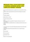 MEDSURG FINAL EXAM QUESTIONS & VERIFIED ANSWERS RATED 100&percnt; COMPLETE NEWEST VERSION