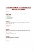 Jersey College MedSurg 1 RN Final Exam Questions and Answers&period;