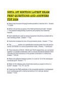 NETA 1ST EDITION LATEST EXAM&NewLine;PREP QUESTIONS AND ANSWERS&NewLine;PDF 2026