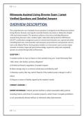 Minnesota Assisted Living Director Exam &vert; Latest Verified Questions and Detailed Answers 