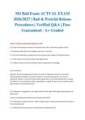 MS Bail Exam ACTUAL EXAM 2026&sol;2027 &vert; Bail & Pretrial Release Procedures &vert; Verified Q&A &vert; Pass Guaranteed - A&plus; Graded