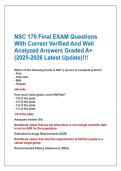 NSC 170 Final EXAM Questions &NewLine;With Correct Verified And Well &NewLine;Analyzed Answers Graded A&plus; &NewLine;&lpar;2025-2026 Latest Update&rpar;&excl;&excl;&excl;