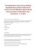 TANNER BAILEY PAIN MANAGEMENT SHADOW HEALTH FOCUSED EXAM ACTUAL EXAM 2026&sol;2027 &vert; Shadow Health Pain Assessment &vert; Verified Q&A &vert; Pass Guaranteed - A&plus; Graded
