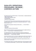 EASA ATPL OPERATIONAL PROCEDURES REVISION OVERVIEW LECTURE EXAM QUESTIONS AND ANSWERS