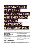 2026&sol;2027 S-Tier Elite Test Bank&colon; California Fire and Emergency Services Instructor &lpar;FESI&rpar; Exam Prep 
