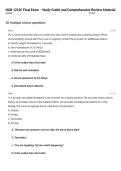 NUR 1212C Final Exam &ndash; Study Guide and Comprehensive Review Material
