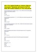 WGU C784 Applied Healthcare Statistics Objective&NewLine;Assessment 1 Questions and Answers &vert; Full Test&NewLine;Bank with Verified Solutions &vert; A&plus; Pass Guaranteed