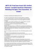 MKTG 201 Final Exam Actual 100&percnt; Verified Answers &vert; Complete Questions & Rationales &vert; Marketing Principles &vert; Pass Guaranteed - A&plus; Graded