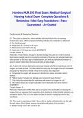 Hondros NUR 205 Final Exam&colon; Medical-Surgical Nursing Actual Exam 2026&sol;2027 Complete Questions & Rationales &vert; Med Surg Foundations &vert; Pass Guaranteed - A&plus; Graded