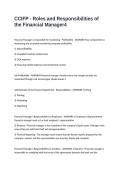 CCIFP - Roles and Responsibilities of the Financial Manager