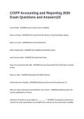 CCIFP Accounting and Reporting 2026 Exam Questions and Answers