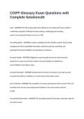 CCIFP Glossary Exam Questions with Complete Solutions