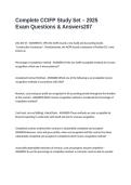 Complete CCIFP Study Set &ndash; 2025 Exam Questions & Answers