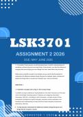 LSK3701 Assignment 2 2026 - Distinction &vert; Due May 2026