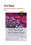 Essentials of Oral Histology and Embryology 5th Edition by Chiego &ndash; Complete Test Bank &lpar;Latest 2026&ndash;2027&rpar; &vert; A&plus; Dental Study Resource