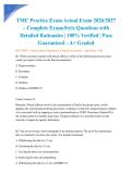 TMC Practice Exam Actual Exam 2026&sol;2027 &ndash; Complete Exam-Style Questions with Detailed Rationales &vert; 100&percnt; Verified &vert; Pass Guaranteed &ndash; A&plus; Graded&NewLine;&NewLine;
