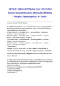 MKTG 201 Midterm 2 BYU Actual Exam 100&percnt; Verified Answers &vert; Complete Questions & Rationales &vert; Marketing Principles &vert; Pass Guaranteed - A&plus; Graded