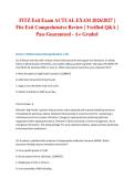 FITZ Exit Exam ACTUAL EXAM 2026&sol;2027 &vert; Fitz Exit Comprehensive Review &vert; Verified Q&A &vert; Pass Guaranteed - A&plus; Graded