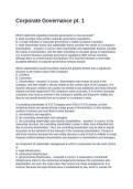 Corporate Governance pt&period; 1&period; Questions and Answers