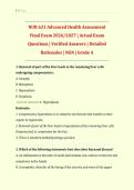 Final Exam&colon; NUR631&sol; NUR 631 &lpar;Latest 2026&sol; 2027 Update&rpar; Advanced Health Assessment&colon; History and Physical Examination Review&vert; Actual Exam Questions and Answers with Detailed Rationales&vert; NGN&vert; Grade A&vert; 100&percnt; Correct &lpar;Verified Solutions&rpar; &ndash; Chamberlain&NewLine;&NewLine;