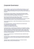 Corporate Governance Questions and Answers 100&percnt; Correct