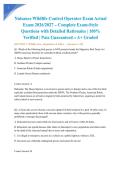 Nuisance Wildlife Control Operator Exam Actual Exam 2026&sol;2027 &ndash; Complete Exam-Style Questions with Detailed Rationales &vert; 100&percnt; Verified &vert; Pass Guaranteed &ndash; A&plus; Graded&NewLine;&NewLine;