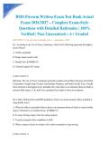 BSIS Firearm Written Exam Test Bank Actual Exam 2026&sol;2027 &ndash; Complete Exam-Style Questions with Detailed Rationales &vert; 100&percnt; Verified &vert; Pass Guaranteed &ndash; A&plus; Graded&NewLine;&NewLine;