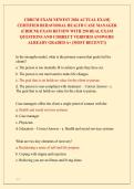 CBHCM EXAM NEWEST 2026 ACTUAL EXAM&vert; &NewLine;CERTIFIED BEHAVIORAL HEALTH CASE MANAGER &NewLine;&lpar;CBHCM&rpar; EXAM REVIEW WITH 250 REAL EXAM &NewLine;QUESTIONS AND CORRECT VERIFIED ANSWERS&sol; &NewLine;ALREADY GRADED A&plus; &lpar;MOST RECENT&excl;&excl;&rpar; 