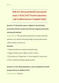 Exam 3&colon; NUR631&sol; NUR 631 &lpar;Latest 2026&sol; 2027 Update&rpar; Advanced Health Assessment&colon; History and Physical Examination Review&vert; Comprehensive Test Bank with Verified Answers and NGN Rationales&vert; Grade A&vert; 100&percnt; Correct &lpar;Verified Solutions&rpar; &ndash; Chamberlain&NewLine;&NewLine;